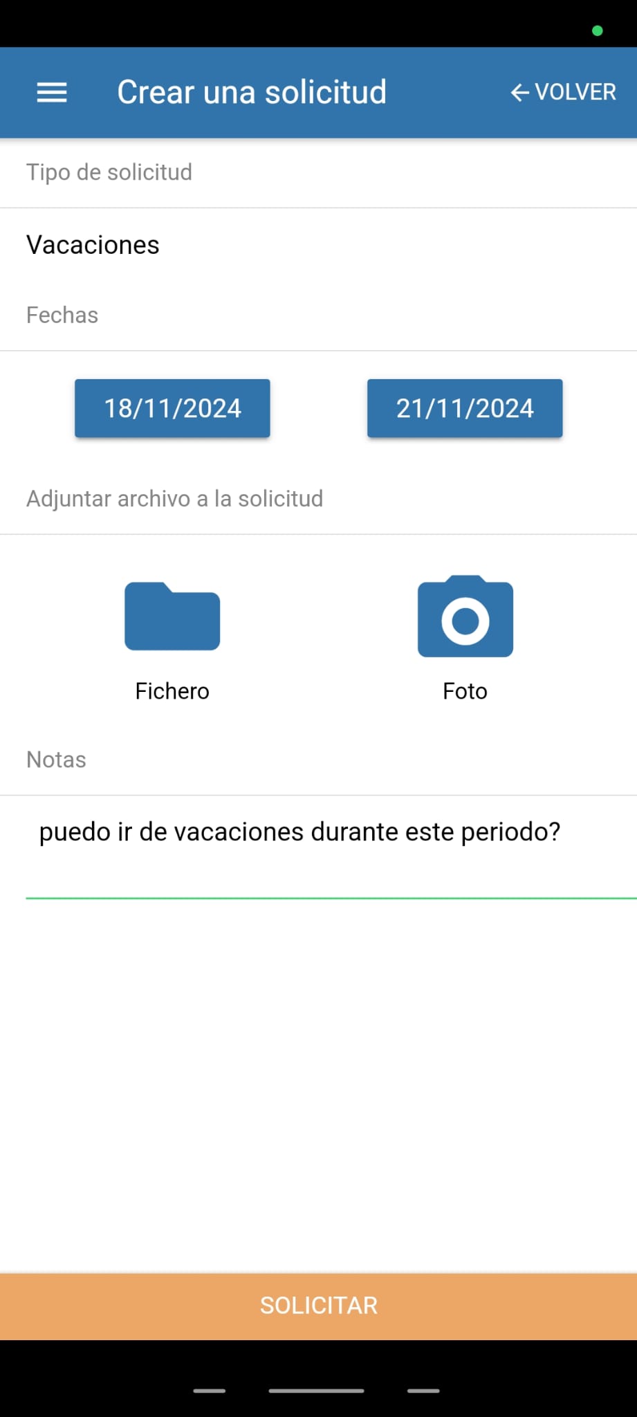 App para fichar desde el movil